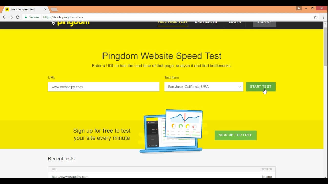 Công cụ Web Pingdom